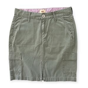 Vintage Y2K Levi's Straight Green Cargo Pocket Short Skirt Grunge Tab Twills 8aZ